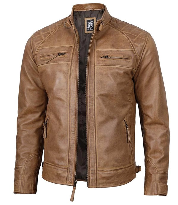 Johnson Camel Leather Jacket