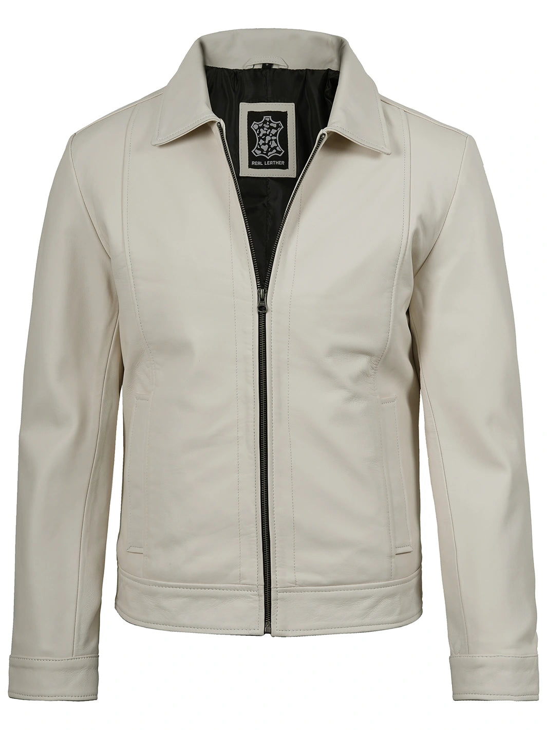white leather jacket mens