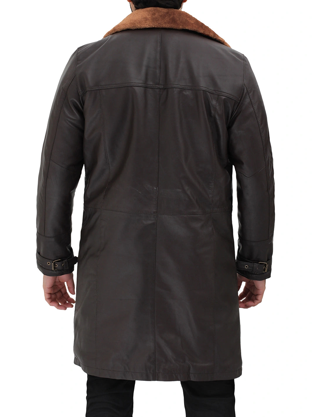 dark brown shearling jacket